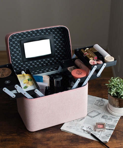 VitaFelice（ヴィータフェリーチェ） 収納 コーデュロイメイクボックス