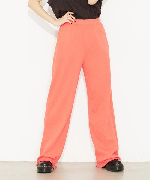 X-girl パンツ LETTUCE EDGE EASY PANTS/ストレートシルエット