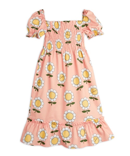 ワンピース Mini Rodini フラワーイラスト パフスリーブロングスカート Zozotown Yahoo 店 通販 Yahoo ショッピング