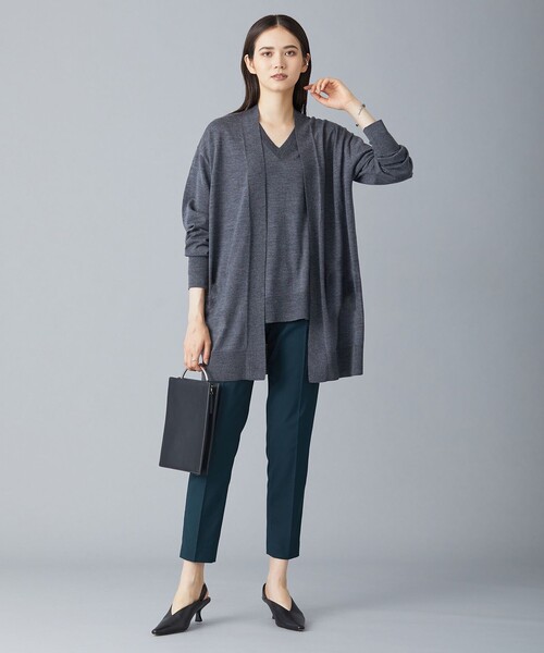 ICB ニット セーター 「洗える」 コンパクトウール Vネックプル