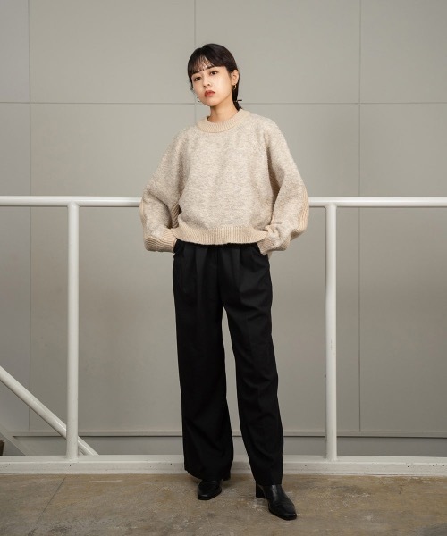 amiur トップス　あ Amiur（エミレ） tシャツ Tシャツ pattern puff sleeve tops