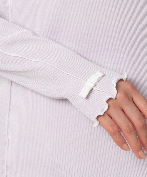 新品　未使用　ローズティアラ　配色メロー　リボン　カットソー　50サイズ ビッグカラーリボンカットソー（51126505） | Rose Tiara