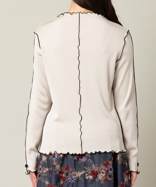 新品　未使用　ローズティアラ　配色メロー　リボン　カットソー　50サイズ ビッグカラーリボンカットソー（51126505） | Rose Tiara