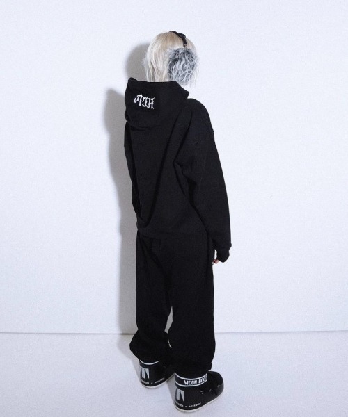 パーカー ストリートファッション HEAVEN CAN WAIT ヘヴンキャンウェイト Rhinestone Puff Print Skull Hoo ストリートファッション HEAVEN CAN WAIT ヘヴンキャンウェイト Rhinestone Puff Print Skull mind the XU Chikashitsu+，ネバーマインド エックスユー