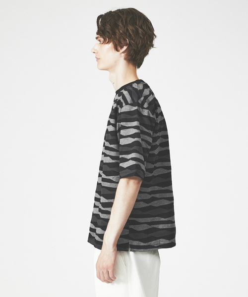 【アンサンブル対応】ウェーブ ボーダー 半袖Tシャツ アンサンブル対応】ウェーブ ボーダー 半袖Tシャツ｜ABAHOUSE