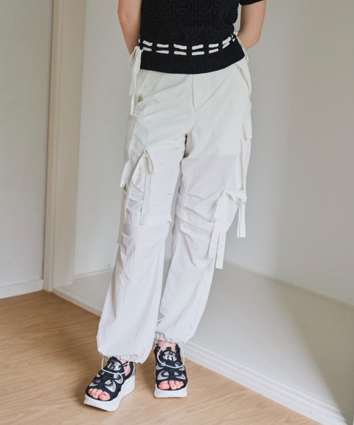 ribbon nylon cargo pants/リボンナイロンカーゴパンツ ribbon nylon cargo pants/リボンナイロンカーゴパンツ