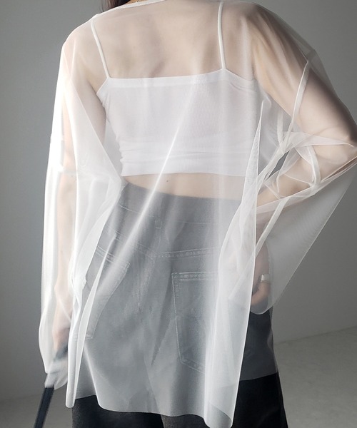 M me eme チュール　トップス M me eme／Candy sleeve tulle tops (eme10343