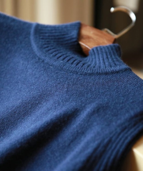 COCOMOMO ワンピース Aラインハイネックニットロングワンピース