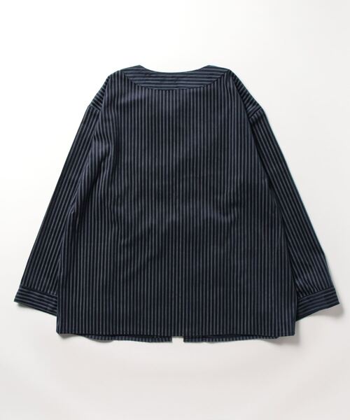 ブラウス シャツ ストライプコーデュロイフロントリボンブラウス レディース STYLEBLOCK ブラウス シャツ ストライプコーデュロイフロント