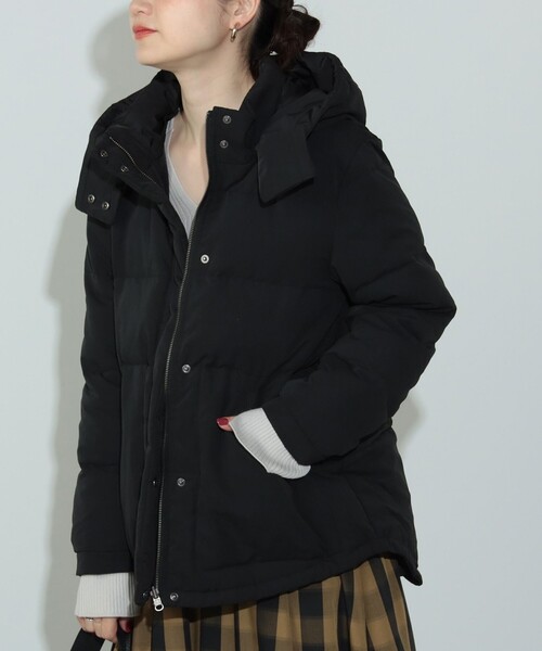 BEAMS HEART ブラックダウンジャケット M BEAMS HEART ダウンジャケット ダウン キルト ジャケット メンズ