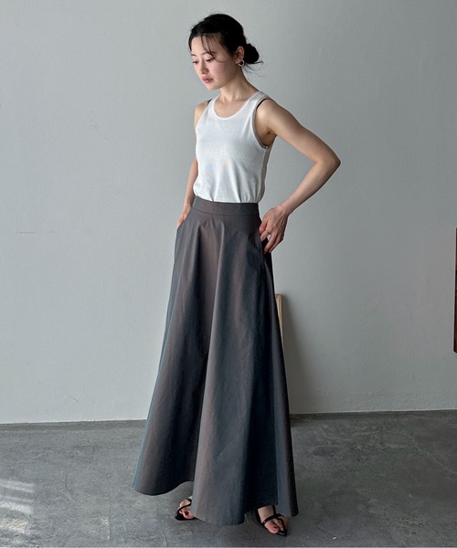 タンクトップ ノースリーブ リブチュールタンク レディース Re:EDIT タンクトップ ノースリーブ 「2024 SUMMER COLLECTION