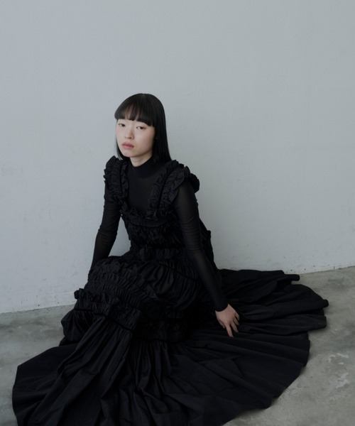 ワンピース ギャザーキャミフリルワンピース レディース : 82435914  