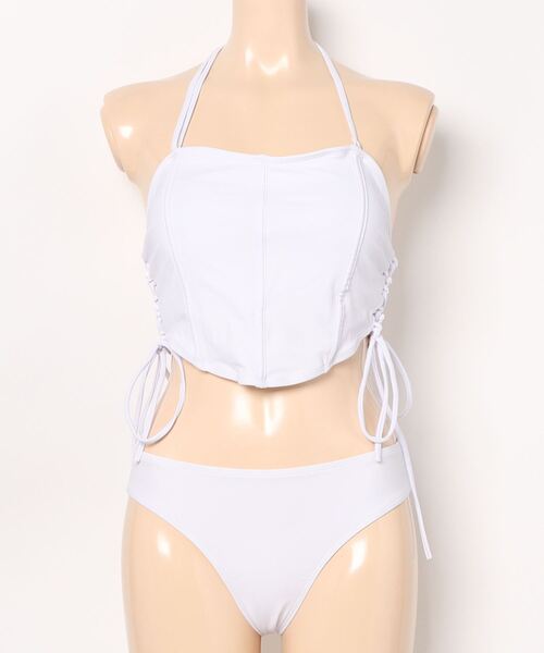 Lace Ladies 水着 サイド レースアップ ホルターネック ビキニ