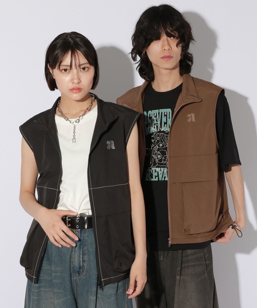 ベスト ジレ 「UNISEX」スケーターベスト レディース メンズ Anui ベスト ジレ 「UNISEX」スケーターベスト レディース