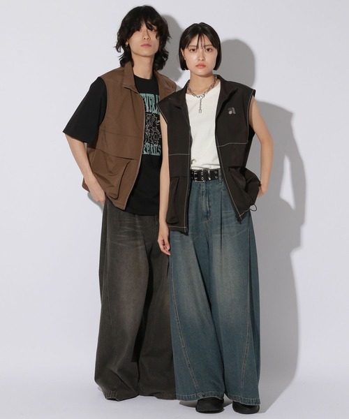 ベスト ジレ 「UNISEX」スケーターベスト レディース メンズ Anui ベスト ジレ 「UNISEX」スケーターベスト レディース