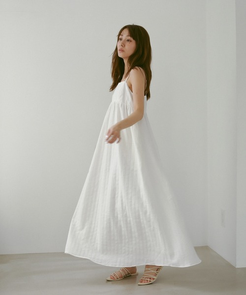 Jacquard Camisole One piece White / ジャガード キャミソール