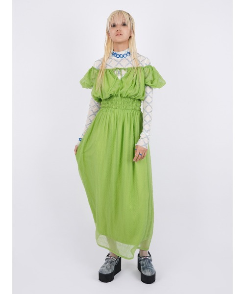 PAMEO POSE ワンピース Sheer Check 2way Dress レディース : ZOZOTOWN  