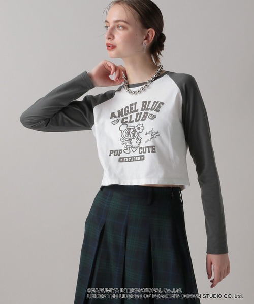 FOREVER21 tシャツ 「ANGEL BLUE」ラグランロングTシャツ