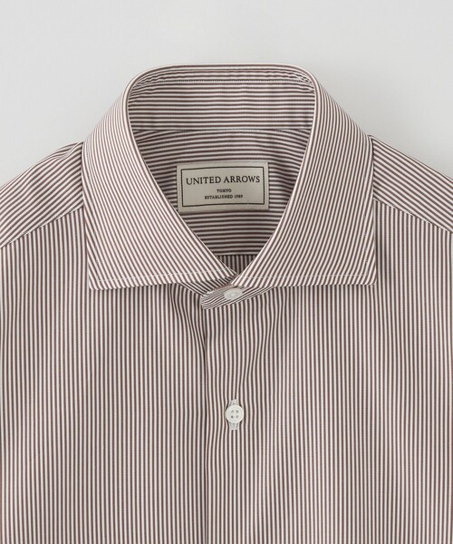 UNITED ARROWS フォーマル シャツ ブラウン キャンディ