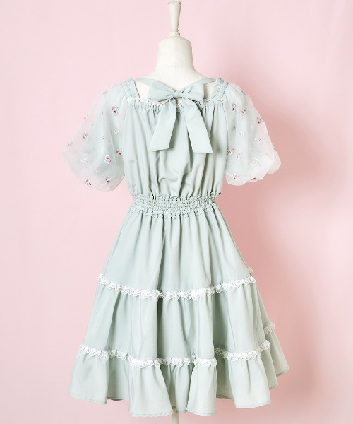 交渉済み＊*メルちゃん 服 キャンディーみたいなワンピース❁(グリーン)パンツ mellfy memory（メルフィーメモリー） ワンピース Fleur Candy