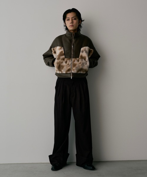 INTER FACTORY ショート丈ボアジャケット INTER FACTORY コート ジャケット CEZNA - ショート丈ボア