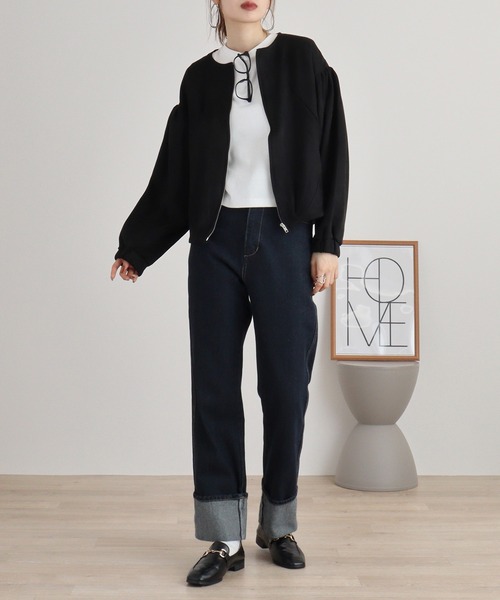 mitis（ミティス） スタジャン フェイクスウェード ボリュームスリーブ