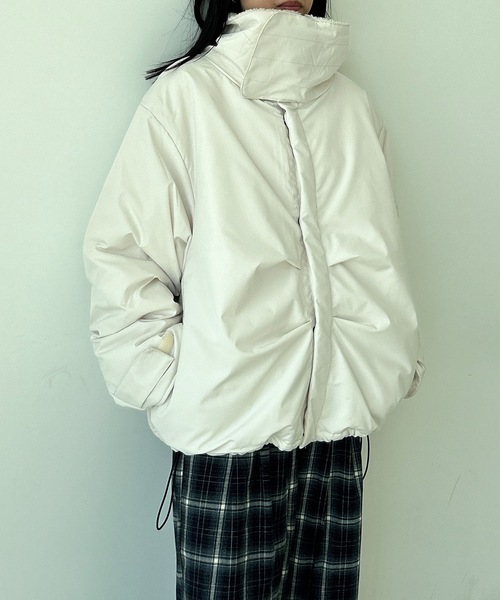ジャケット・アウター apuntob HOODED BLOUSSON 楽天市場】中綿ブルゾン メンズ ハッピージャケット デュスポ生地 厚手