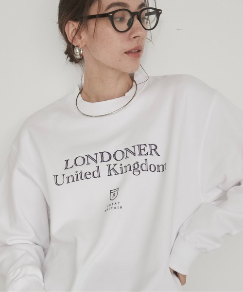 ANGIE トレーナー スウェット カレッジロゴ スウェット トレーナー