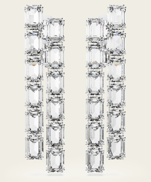SWAROVSKI スワロフスキーMillenia クリップイヤリング ロング SWAROVSKI ピアス 「公式」「スワロフスキー」Millenia クリップ