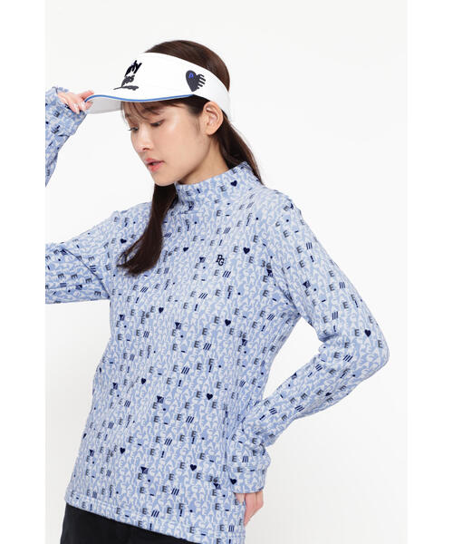 パーリーゲイツレディースコットン ストレッチ裏起毛 長袖ハイネック カットソー パーリーゲイツレディースコットン ストレッチ裏起毛 長袖ハイネック