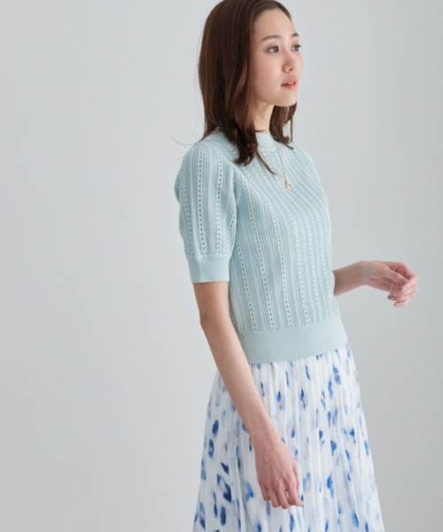 【新品未使用】ANAYI 半袖ニット 38 ネイビー/ホワイト ANAYI 「ANAYI」 半袖ニット 38 ネイビー レディース : ZOZOTOWN