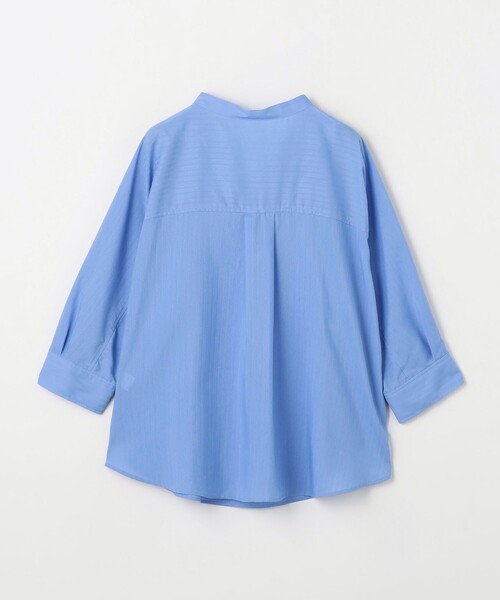 「mizuiroind」 7分袖ブラウス - ブルー レディース green label relaxing ブラウス シャツ ドビー スキッパー