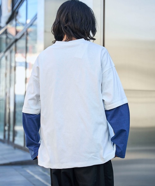 WEGO（ウィゴー） tシャツ WEGO/フェイクレイヤードグラフィックロンT