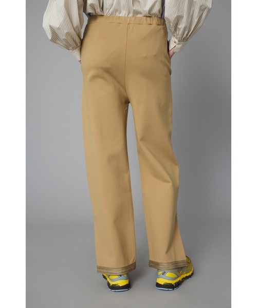HeRIN.CYE パンツ Ponte side slit pants ポンチサイドスリットパンツ