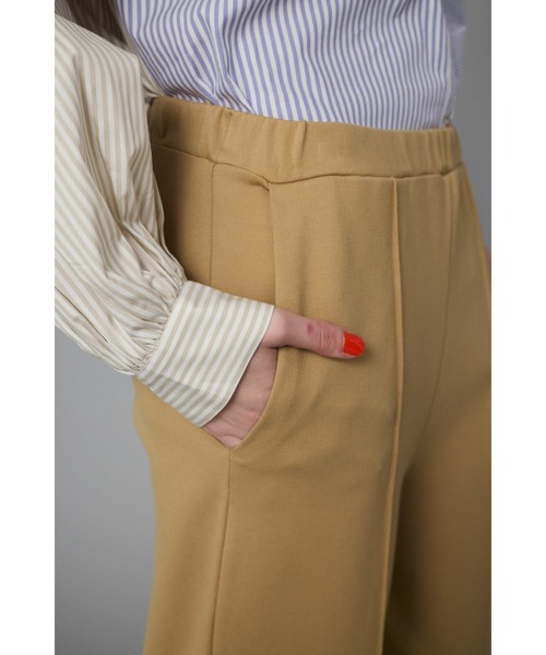 HeRIN.CYE パンツ Ponte side slit pants ポンチサイドスリットパンツ