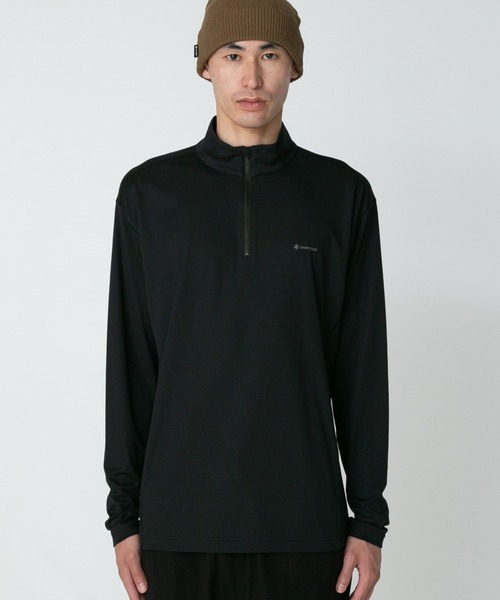 snow peak tシャツ Pe Power Dry Half Zip Pullover 吸水速乾 メンズ