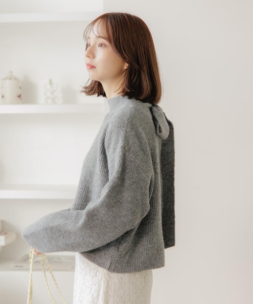 「flower」 長袖ニット FREE ホワイト レディース_画像7