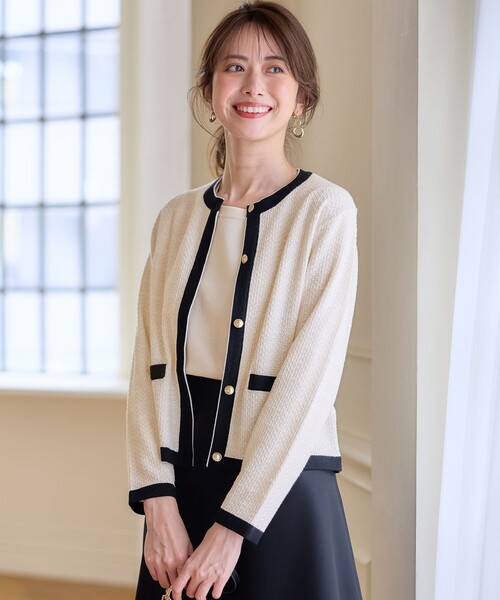 「ANY SIS」 ニットアンサンブル 0 ホワイト レディース_画像5