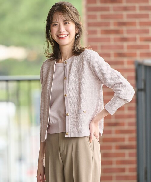 「ANY SIS」 ニットアンサンブル 0 ホワイト レディース_画像7