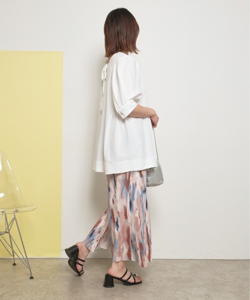 ブラウス シャツ 前後2way  ペプラムトップス レディース palm RICHE ブラウス シャツ 前後2way ペプラムトップス