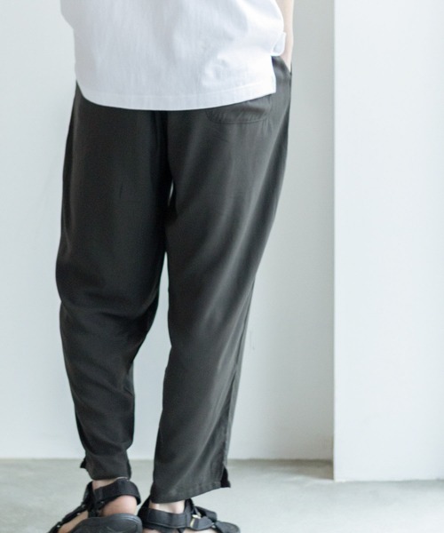 パンツ 柔らかくて着心地のよい冷感レーヨンアンクルパンツ メンズ レディース | NAVY（ファッション） | 19
