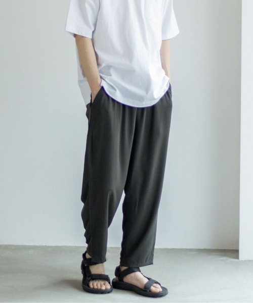 パンツ 柔らかくて着心地のよい冷感レーヨンアンクルパンツ メンズ レディース | NAVY（ファッション） | 18