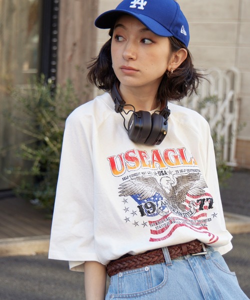 BARK MANHATTAN tシャツ ヴィンテージライクデザイン オーバー