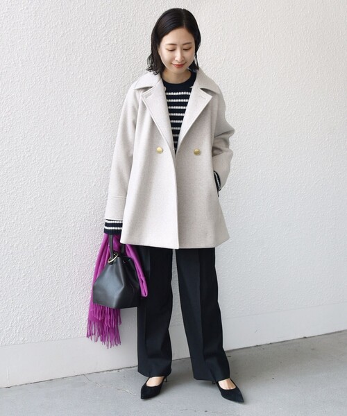 SHIPS（シップス） ピーコート SMALL ネイビー レディース : ZOZOTOWN