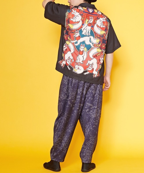 カヤ シャツ 「中村杏子×倭物やカヤ」来福メンズシャツ メンズ