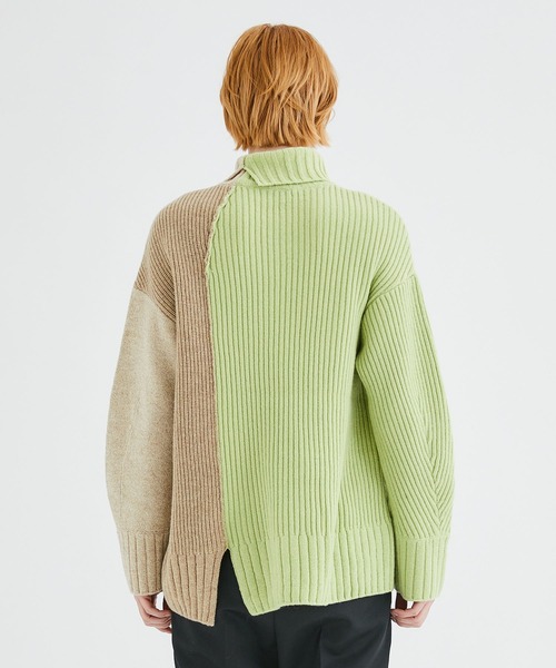 「UJOH」 タートルネックニット 2 グリーン メンズ_画像4