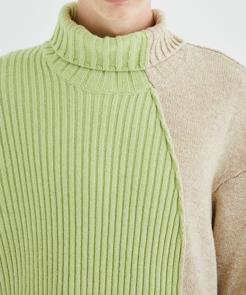 「UJOH」 タートルネックニット 2 グリーン メンズ_画像6