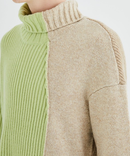 「UJOH」 タートルネックニット 2 グリーン メンズ_画像7