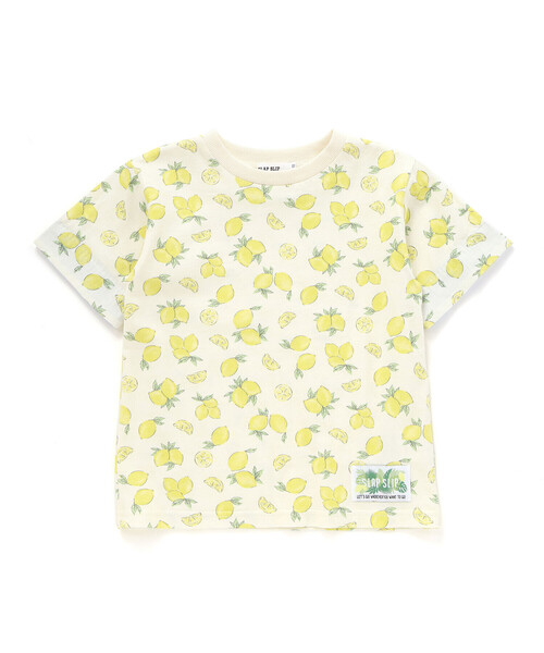 SLAP SLIP tシャツ 「お揃い」くるまレモンいきもの総柄Tシャツ