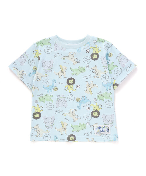 maomao商品です SLAP SLIP tシャツ 「お揃い」くるまレモンいきもの総柄Tシャツ